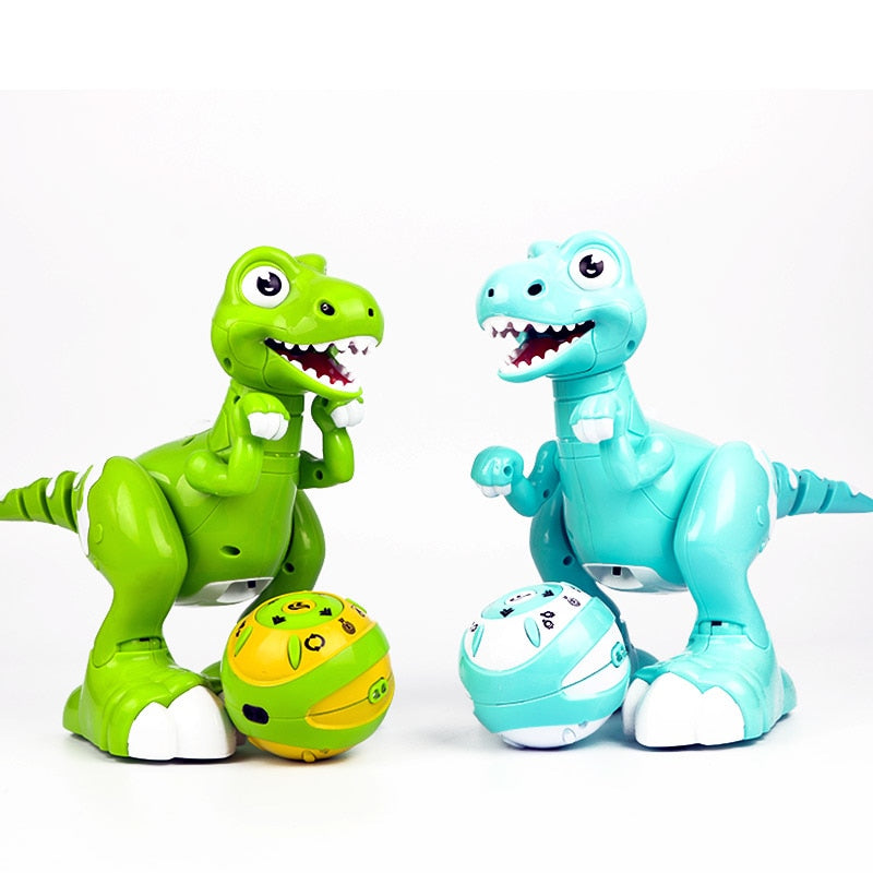 RC Dinosaur Robot with Spray, Music & Dance — Remote Control Kids' Toy Gift