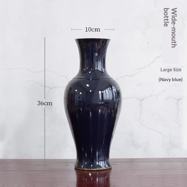 Ceramic Red Flower Vase — Clean-Lined Design for Ikebana & Arrangements