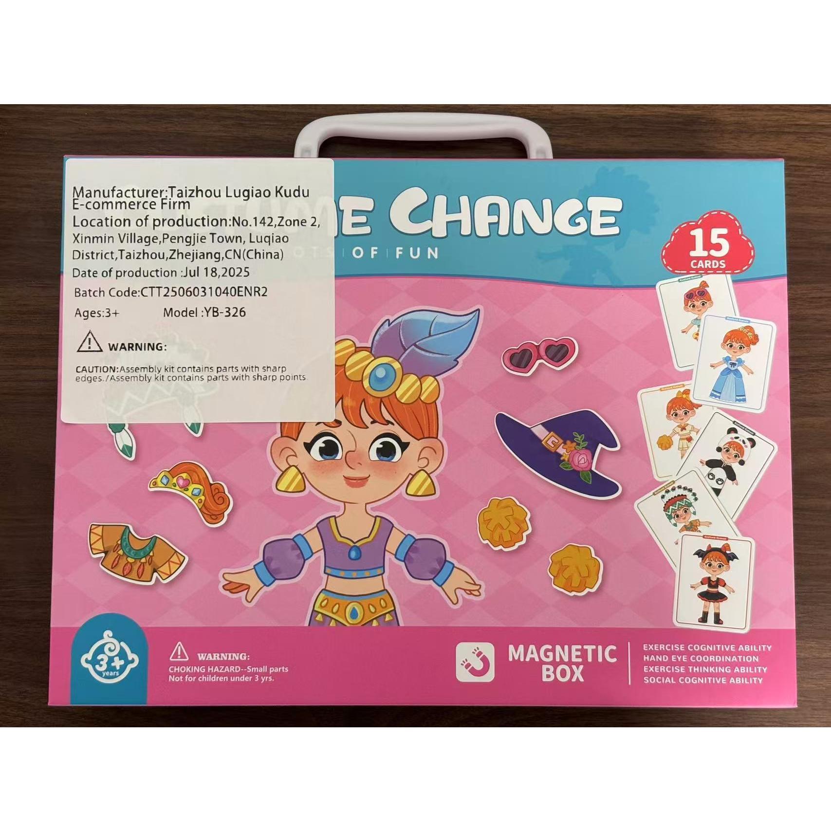 Magnetic Princess Dress-Up Puzzle — Portable Case, 10 Cards & 29 Pieces