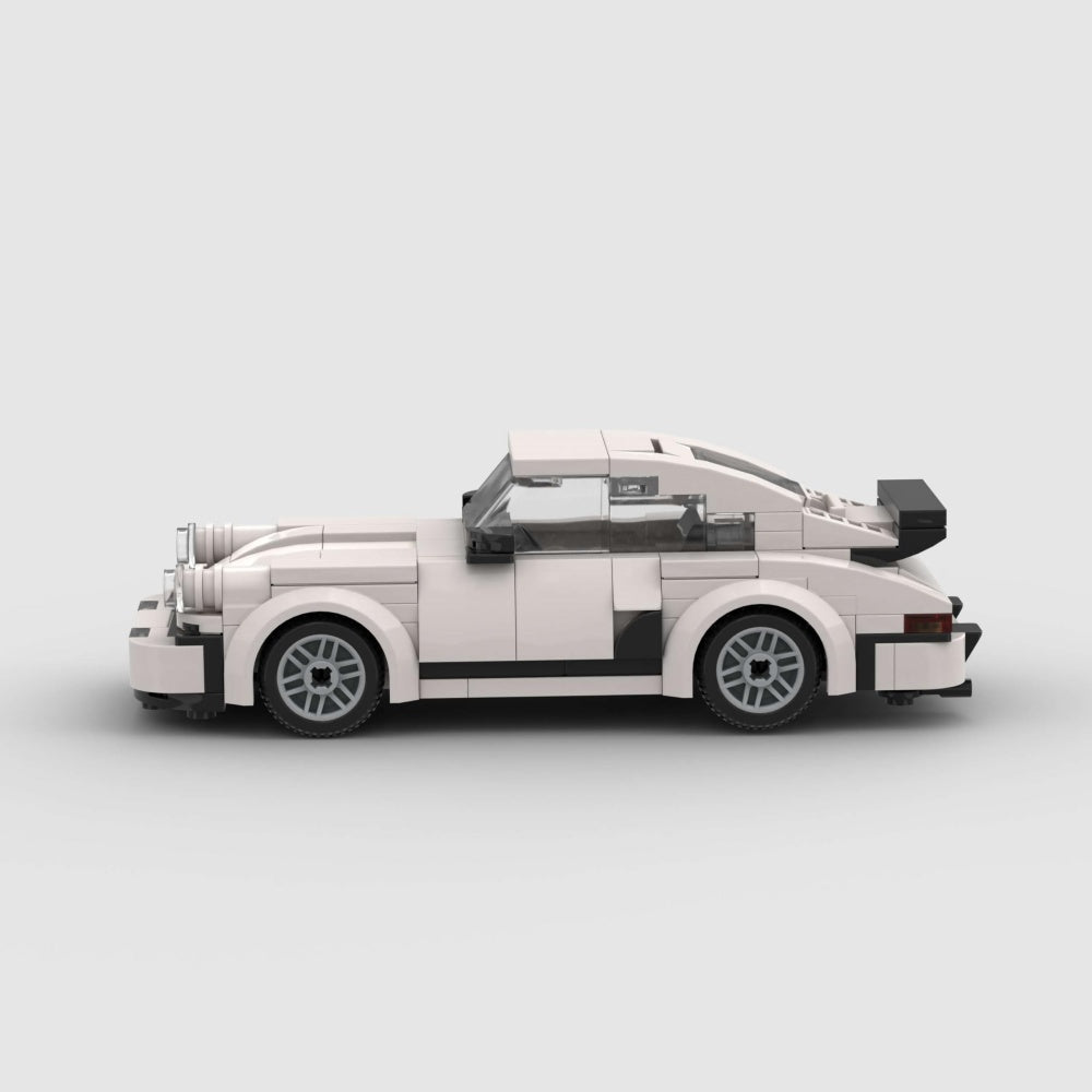 196-Piece White Sports Car Building Block Model Kit
