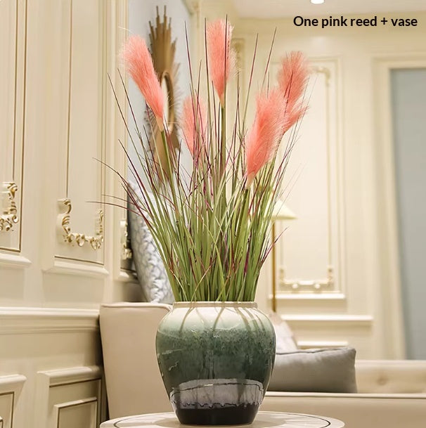 Holly Vase Ornament with Artificial Flowers — Ready-to-Display Floral Decor