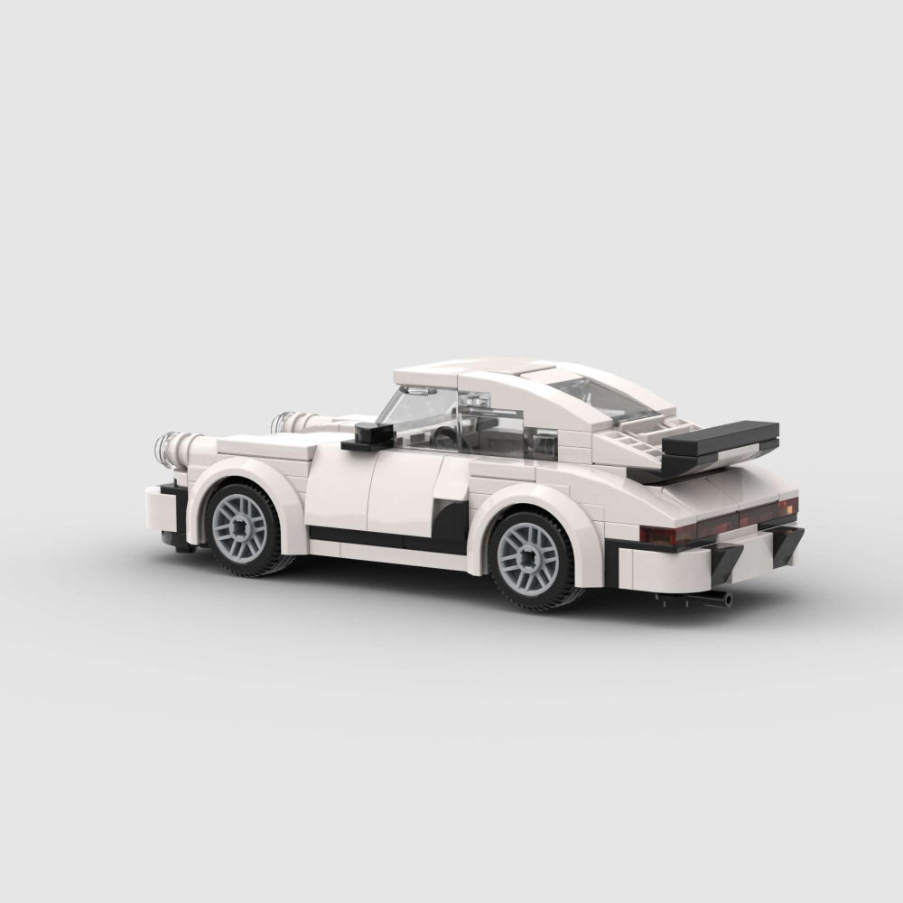 196-Piece White Sports Car Building Block Model Kit