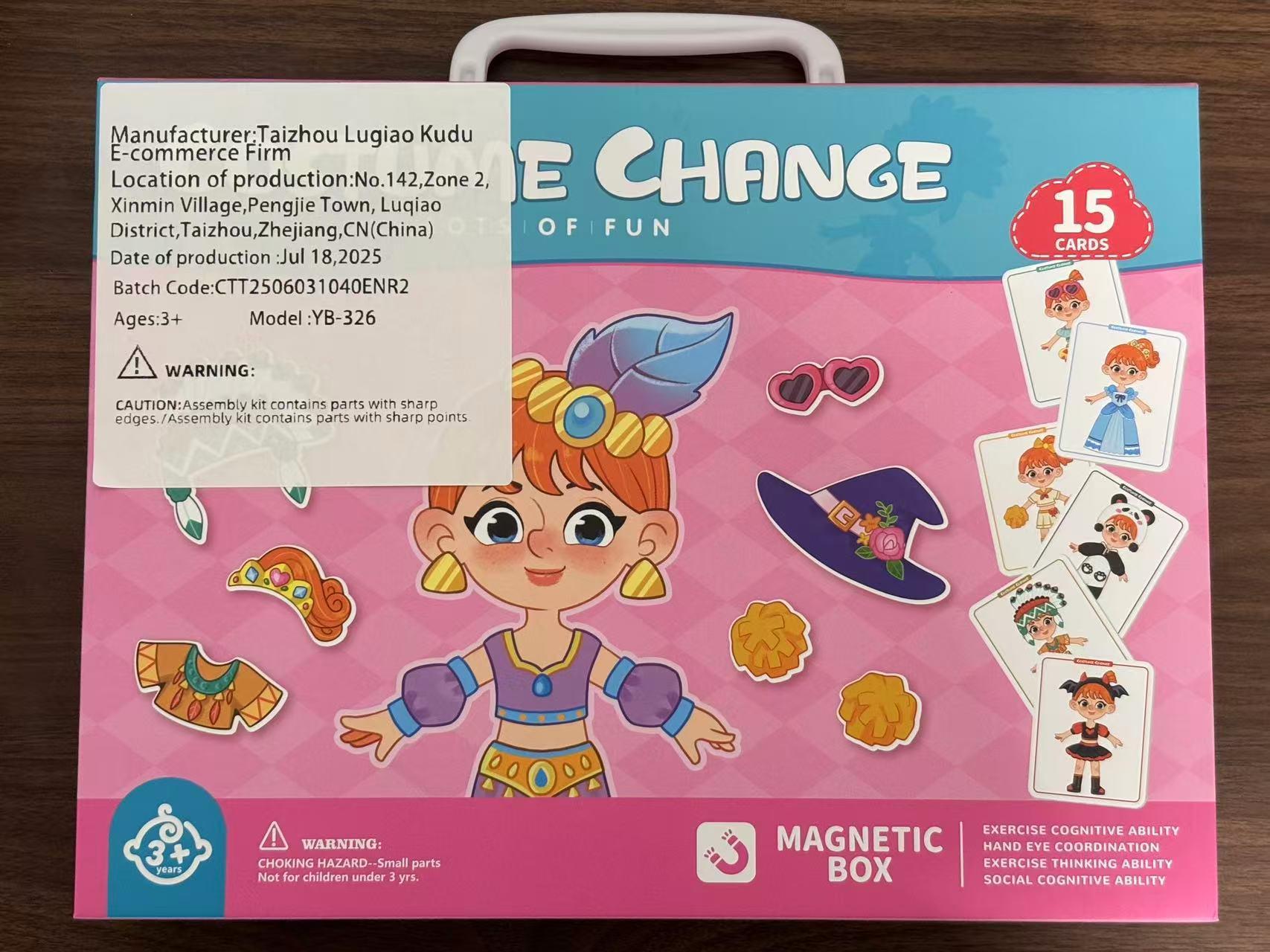 Magnetic Princess Dress-Up Puzzle — Portable Case, 10 Cards & 29 Pieces