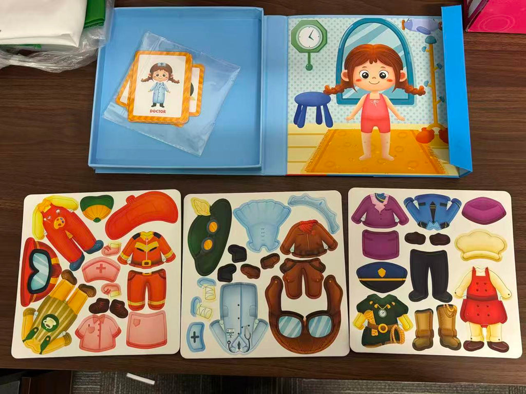 Magnetic Princess Dress-Up Puzzle — Portable Case, 10 Cards & 29 Pieces