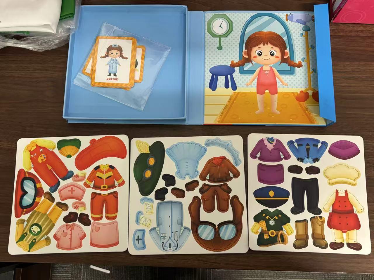 Magnetic Princess Dress-Up Puzzle — Portable Case, 10 Cards & 29 Pieces